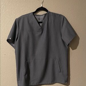 Figs Men's Gray Scrub Top